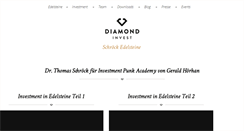 Desktop Screenshot of diamondinvest.com