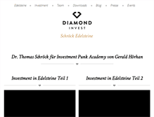 Tablet Screenshot of diamondinvest.com